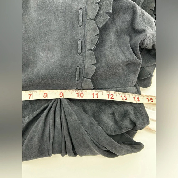 ISABEL MARANT  Robe Aleati Goat Leather Dress Dark Blue Faded Night Size 36 US 4 - Picture 14 of 16